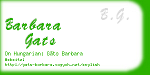 barbara gats business card